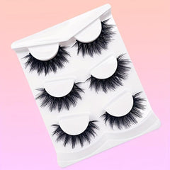 3 Pairs 3D Soft False Eyelashes Thick Fluffy Makeup Tool