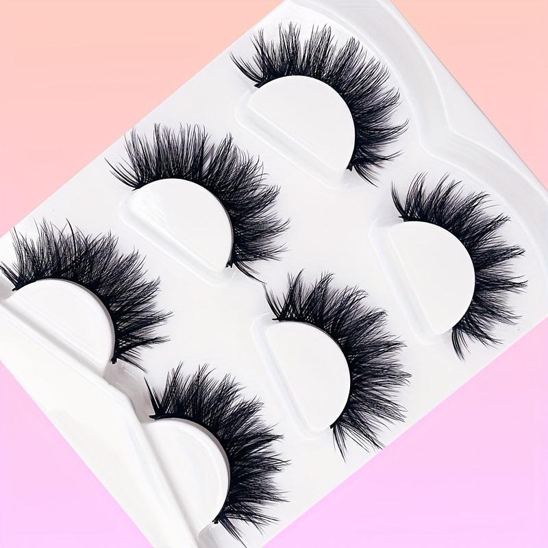 3 Pairs 3D Soft False Eyelashes Thick Fluffy Makeup Tool