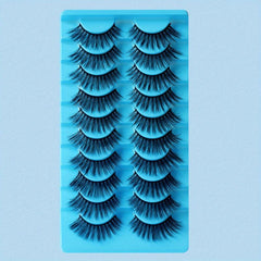 10 Pairs Mink Lashes Fluffy Soft Wispy Natural Cross Eyelash Extension