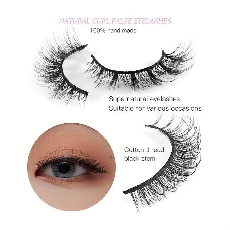 Natural Look False Eyelashes Chemical Fiber False Eyelashes