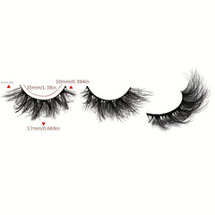7 Pairs Thick Curling False Eyelashes 18mm Cross Style