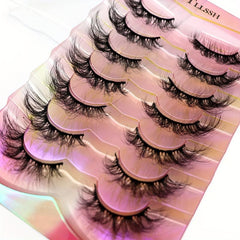 7 Pairs Thick Curling False Eyelashes 18mm Cross Style