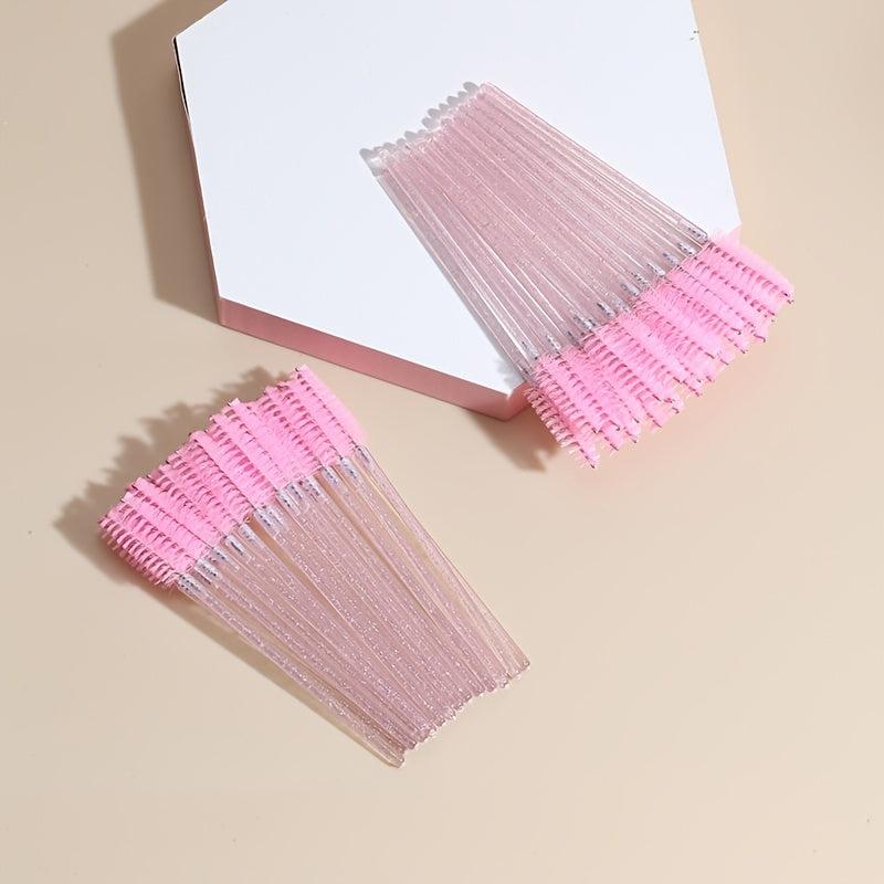50pcs Eyelash Brush Set for Extensions & Brows Easy to Use & Clean