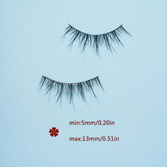 5 Pairs Fairy Tip Tail Cross False Eyelashes Natural Look Reusable Thick Long