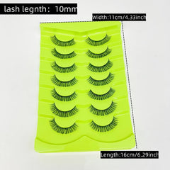 7 Pairs Curling Faux Mink Lashes 10mm Natural Fluffy Wispy Eyelashes