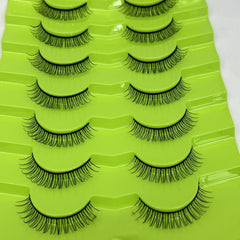 7 Pairs Curling Faux Mink Lashes 10mm Natural Fluffy Wispy Eyelashes