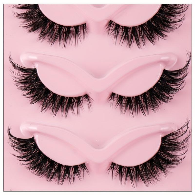 5 Pairs Fox Eye Lashes Winged End Cat Eye Lashes for Party Makeup