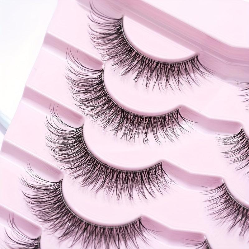 7 Pairs 5D 14mm Manga Lashes Crisscross Style Anime False Eyelashes