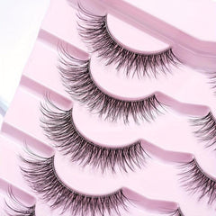 7 Pairs 5D 14mm Manga Lashes Crisscross Style Anime False Eyelashes