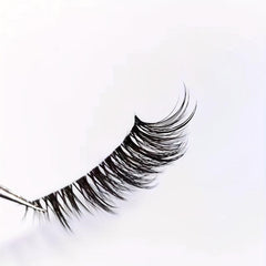 2 Pairs Half Lashes & Eyeliner Set Clear Band Fishtail Crisscross Style