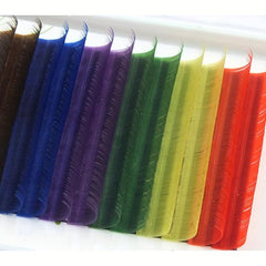 6 Colors False Eyelashes Extension Rainbow 0.1mm Thickness Individual Lashes