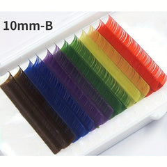 6 Colors False Eyelashes Extension Rainbow 0.1mm Thickness Individual Lashes