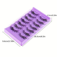 7 Pairs Thick Natural False Eyelashes Large Capacity Curling Simulated Lashes