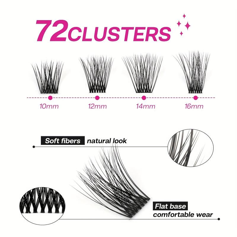 Cluster Lashes DIY Extension Natural Faux Mink False Eyelashes
