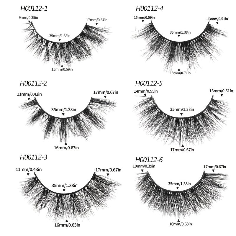 10 Pairs Natural 3D Faux Mink False Eyelashes