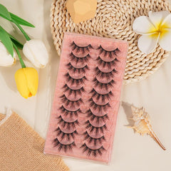 10 Pairs Natural 3D Faux Mink False Eyelashes