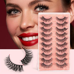 10 Pairs Natural 3D Faux Mink False Eyelashes