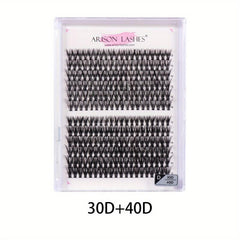 240pcs Cluster Lashes 20D 30 40D 9 16mm Mix D Curling False Eyelashes