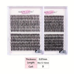 240pcs Cluster Lashes 20D 30 40D 9 16mm Mix D Curling False Eyelashes