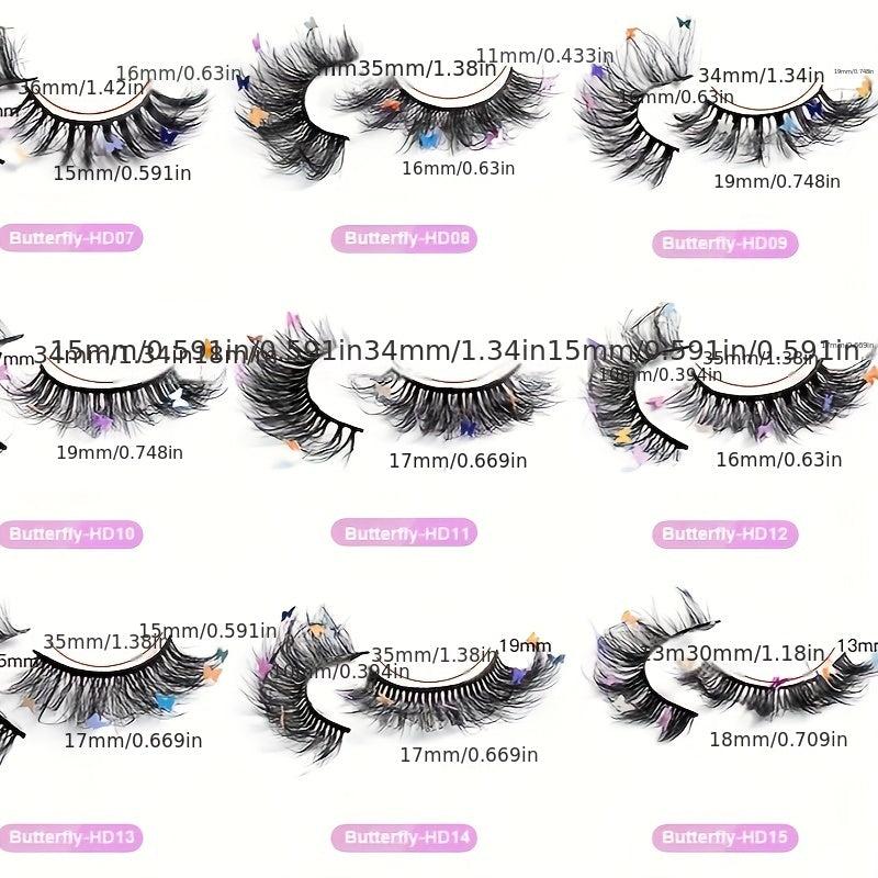 Butterfly 8D Thick False Eyelashes - Perfect for Halloween Party Makeup