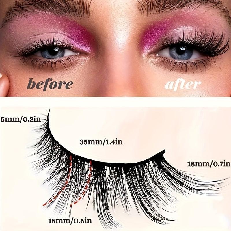 5 Pairs Cat Eye False Eyelashes Natural Faux Mink Lashes