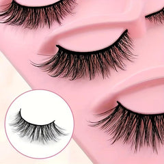5 Pairs Cat Eye False Eyelashes Natural Faux Mink Lashes