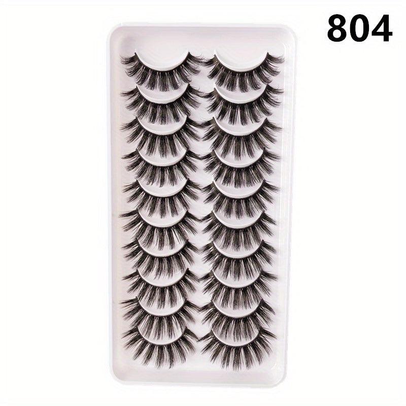 10 Pairs Layer False Eyelashes 3D Curling Thick False Eyelashes