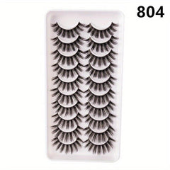 10 Pairs Layer False Eyelashes 3D Curling Thick False Eyelashes