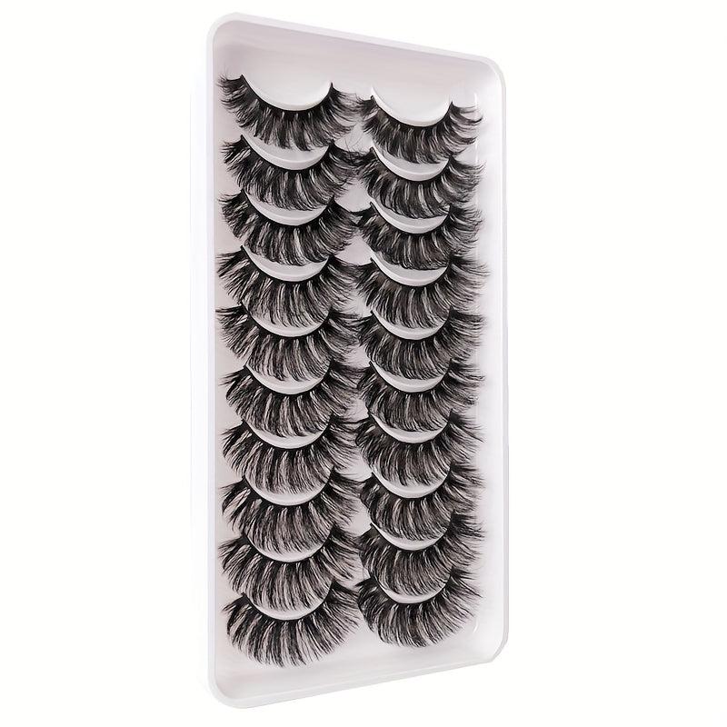 10 Pairs Layer False Eyelashes 3D Curling Thick False Eyelashes