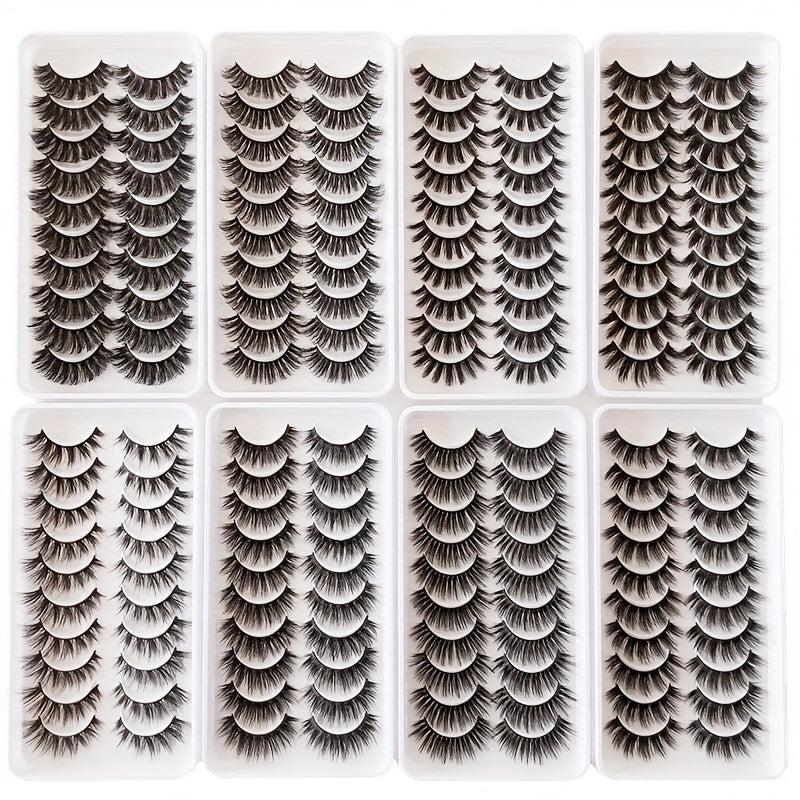 10 Pairs Layer False Eyelashes 3D Curling Thick False Eyelashes