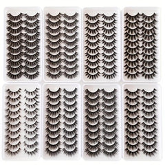 10 Pairs Layer False Eyelashes 3D Curling Thick False Eyelashes