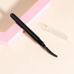 Portable Eyelash Comb with Dust Cover for Makeup Application
