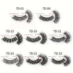 10 Pairs Natural Look Faux Mink Eyelashes 8D Volume Fluffy False Lashes