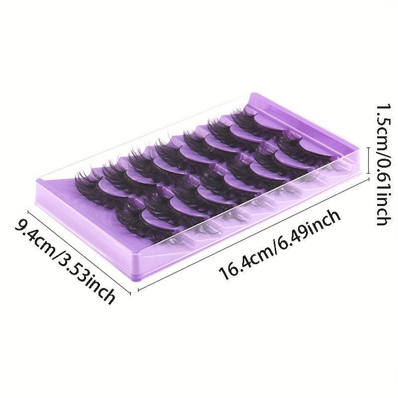 7 Pairs Faux Mink Fluffy Eyelashes Long Lasting Wispy Natural Lashes