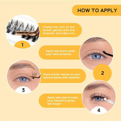 Professional Makeup Individual Eyelashes D Curly 9-16mm