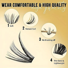 Professional Makeup Individual Eyelashes D Curly 9-16mm