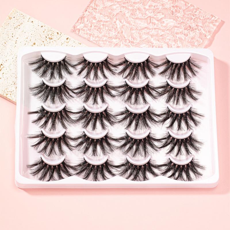 10 Pairs Fluffy 3D Mink False Eyelashes