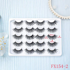 10 Pairs Fluffy 3D Mink False Eyelashes