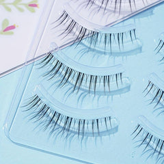 5 Pairs Crisscross False Lashes Natural Look Long Eyelashes Extension