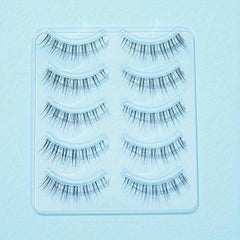 5 Pairs Crisscross False Lashes Natural Look Long Eyelashes Extension