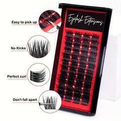 DIY Cluster Lashes Natural Thick Segmented False Eyelashes Self Grafting