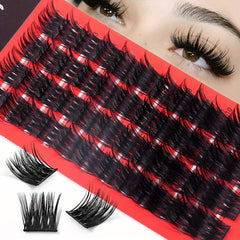 DIY Cluster Lashes Natural Thick Segmented False Eyelashes Self Grafting