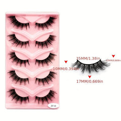 5 Pairs Faux Mink Eyelashes for Perfect Eye Makeup