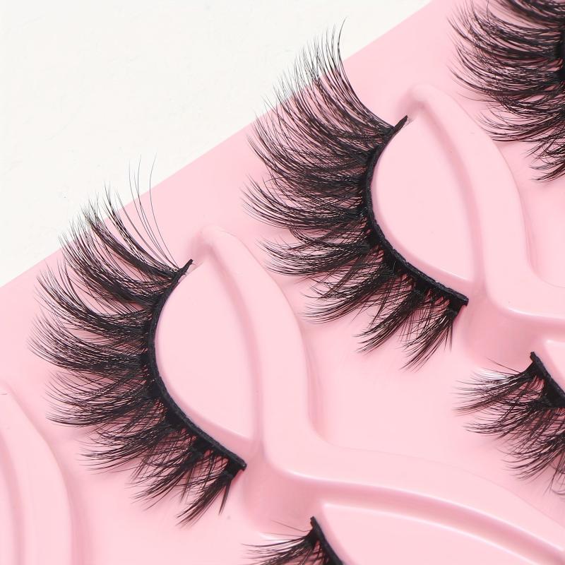 5 Pairs Faux Mink Eyelashes for Perfect Eye Makeup