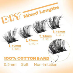 DIY Lower Eyelashes Natural Cluster Lashes Individual False Eyelashes Extension