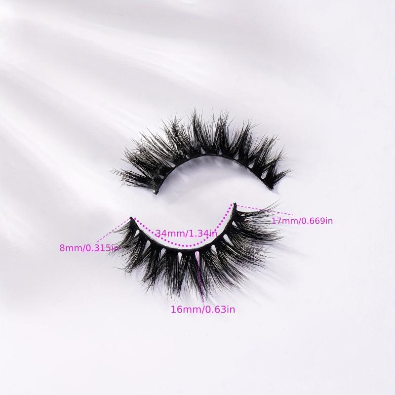 7 Pairs C Curling Doll Style Manga False Eyelashes Natural Look