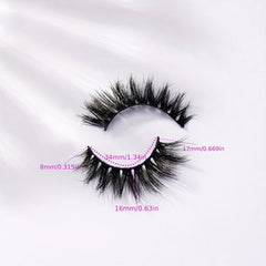 7 Pairs C Curling Doll Style Manga False Eyelashes Natural Look