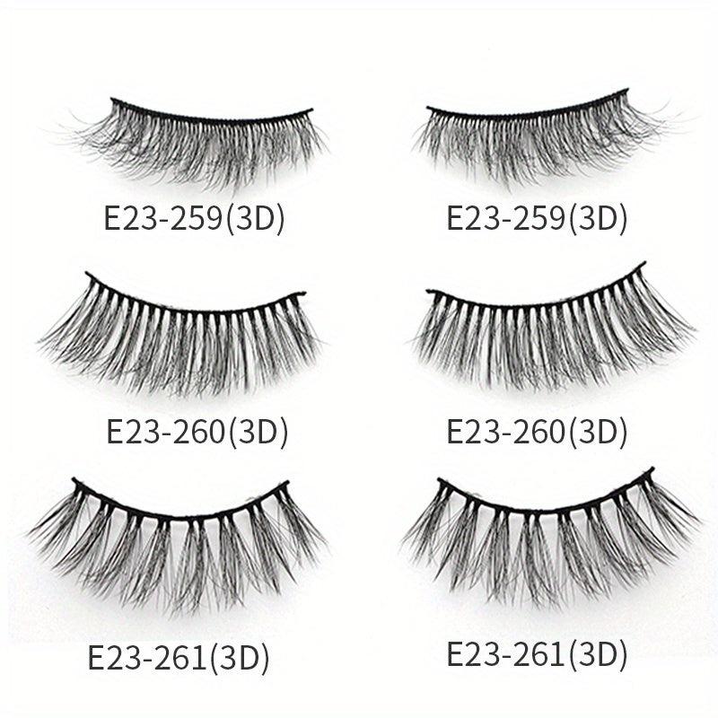 3D Faux Mink Eyelashes Winged Long Strip Eyelash Extension