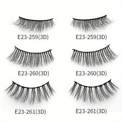 3D Faux Mink Eyelashes Winged Long Strip Eyelash Extension