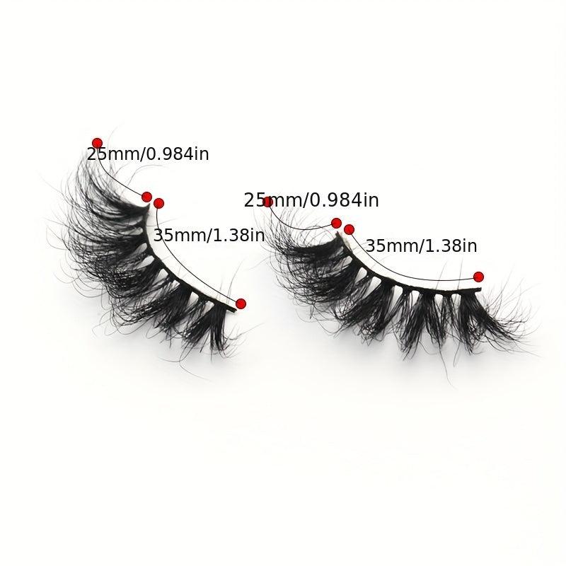 3D Faux Mink Eyelashes Winged Long Strip Eyelash Extension